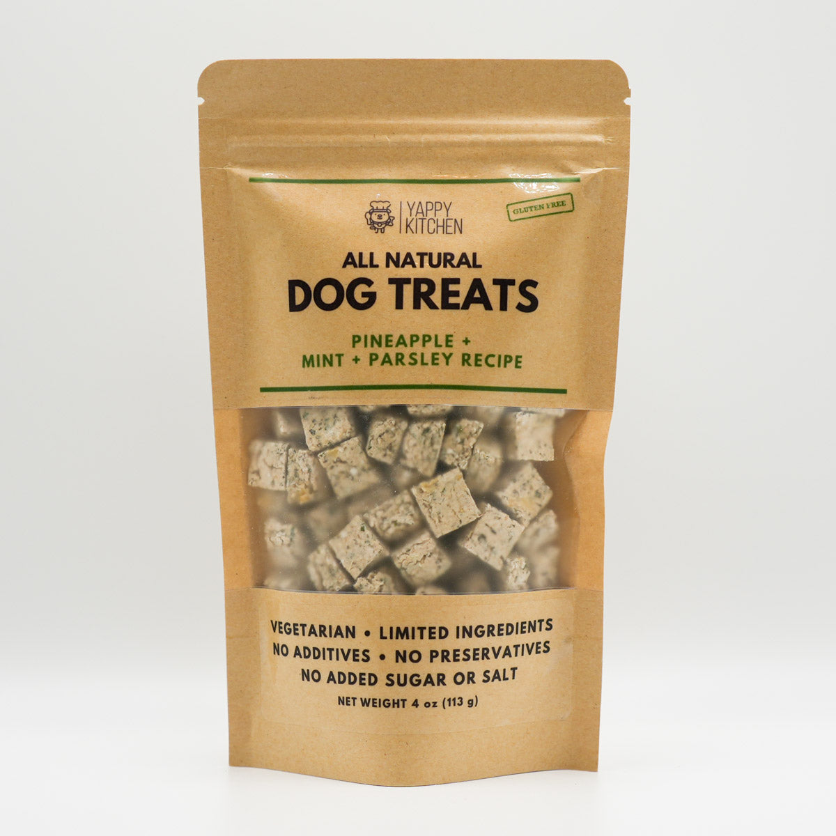 Pineapple Mint Parsley Dog Treats - Choose Size