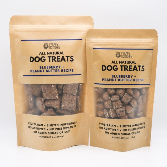 Blueberry + Peanut Butter Blueberry Dog Treats - Choose Size