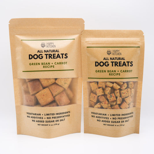 Green Bean + Carrot Dog Treats - Choose Size