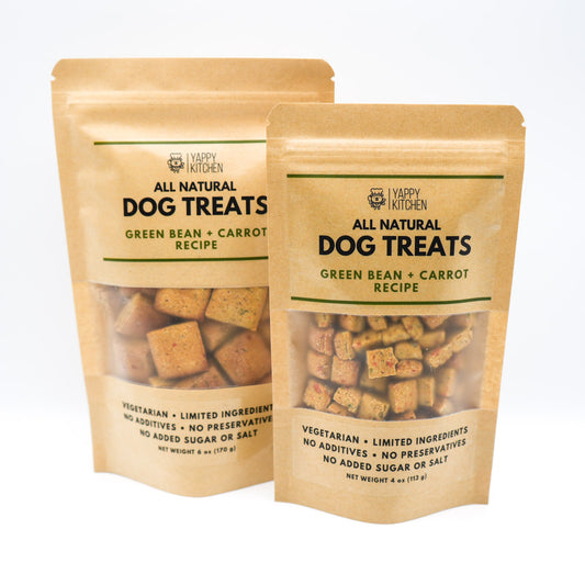 Green Bean + Carrot Dog Treats - Choose Size