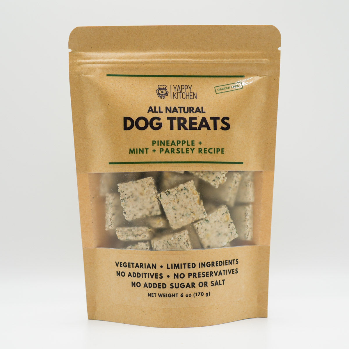 Pineapple Mint Parsley Dog Treats - Choose Size